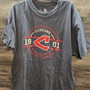 Genuine Merchandise Cleveland Baseball Tee - Dark Gray and‎ Red